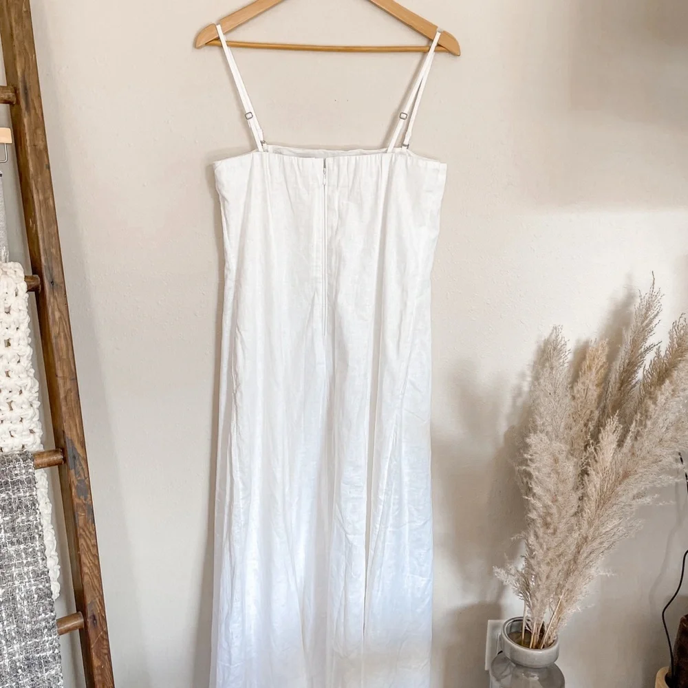 Abercrombie & Fitch White Maxi Slip Dress